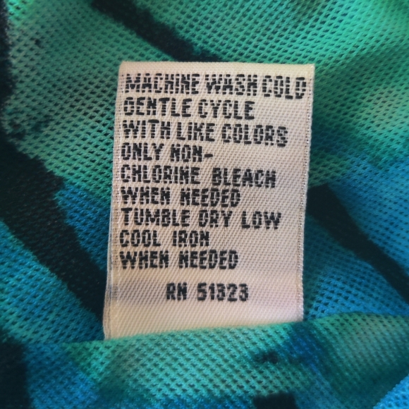 Kenneth Cole Blue Teal Low Plunging Drape Neckline - Picture 6 of 7